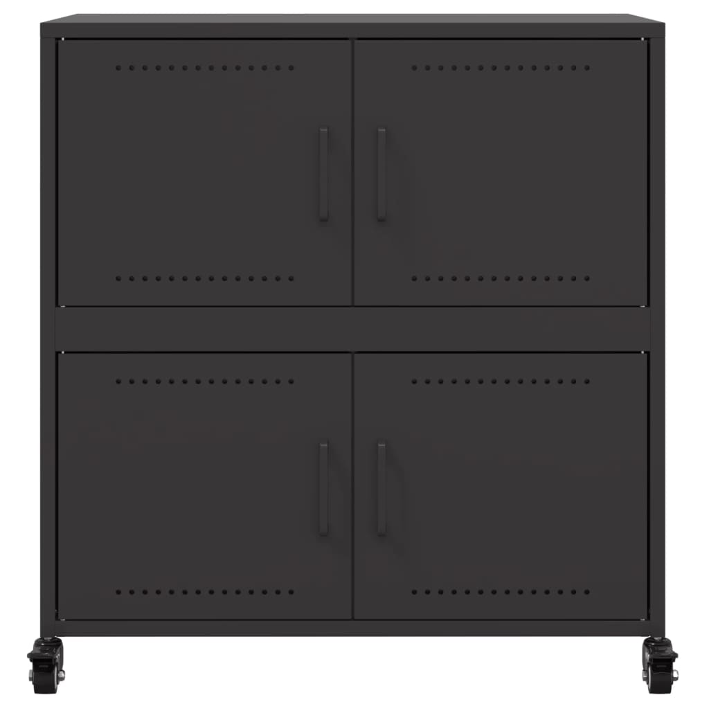 vidaXL Buffet noir 68x39x72 cm acier