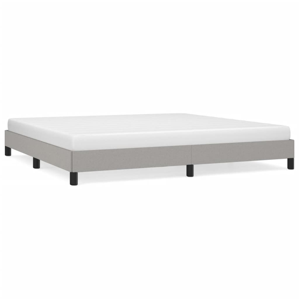 vidaXL Cadre de lit sans matelas gris clair 200x200 cm tissu