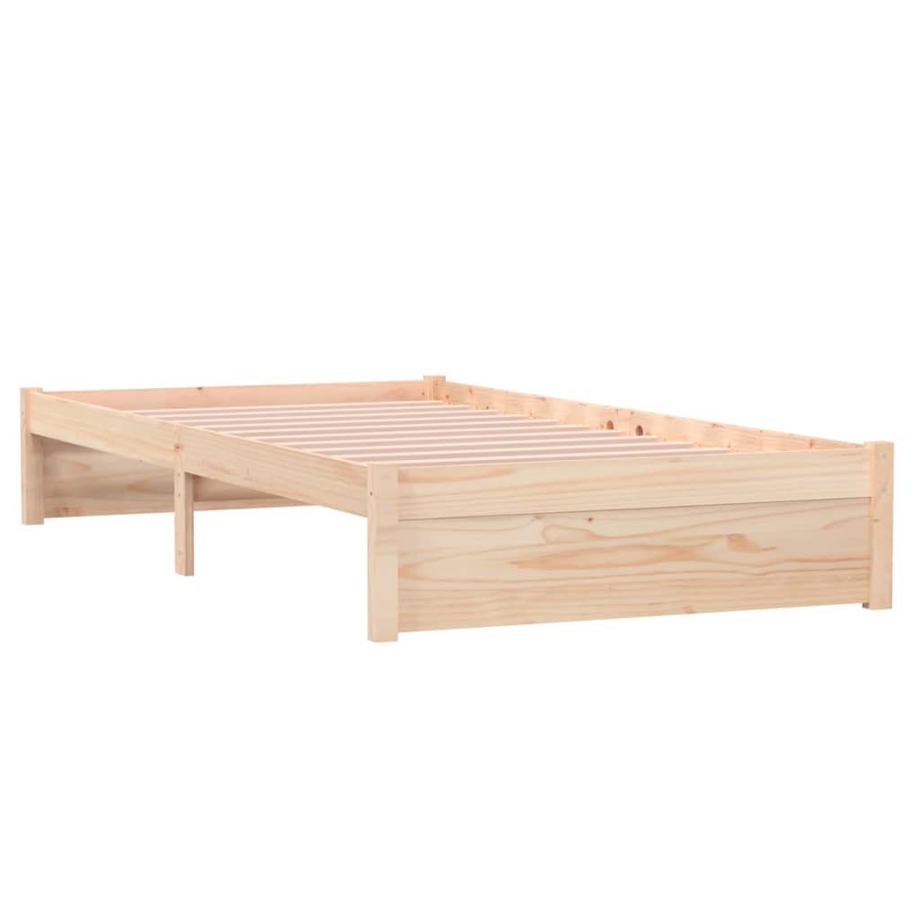 vidaXL Cadre de lit sans matelas blanc bois massif 100x200 cm