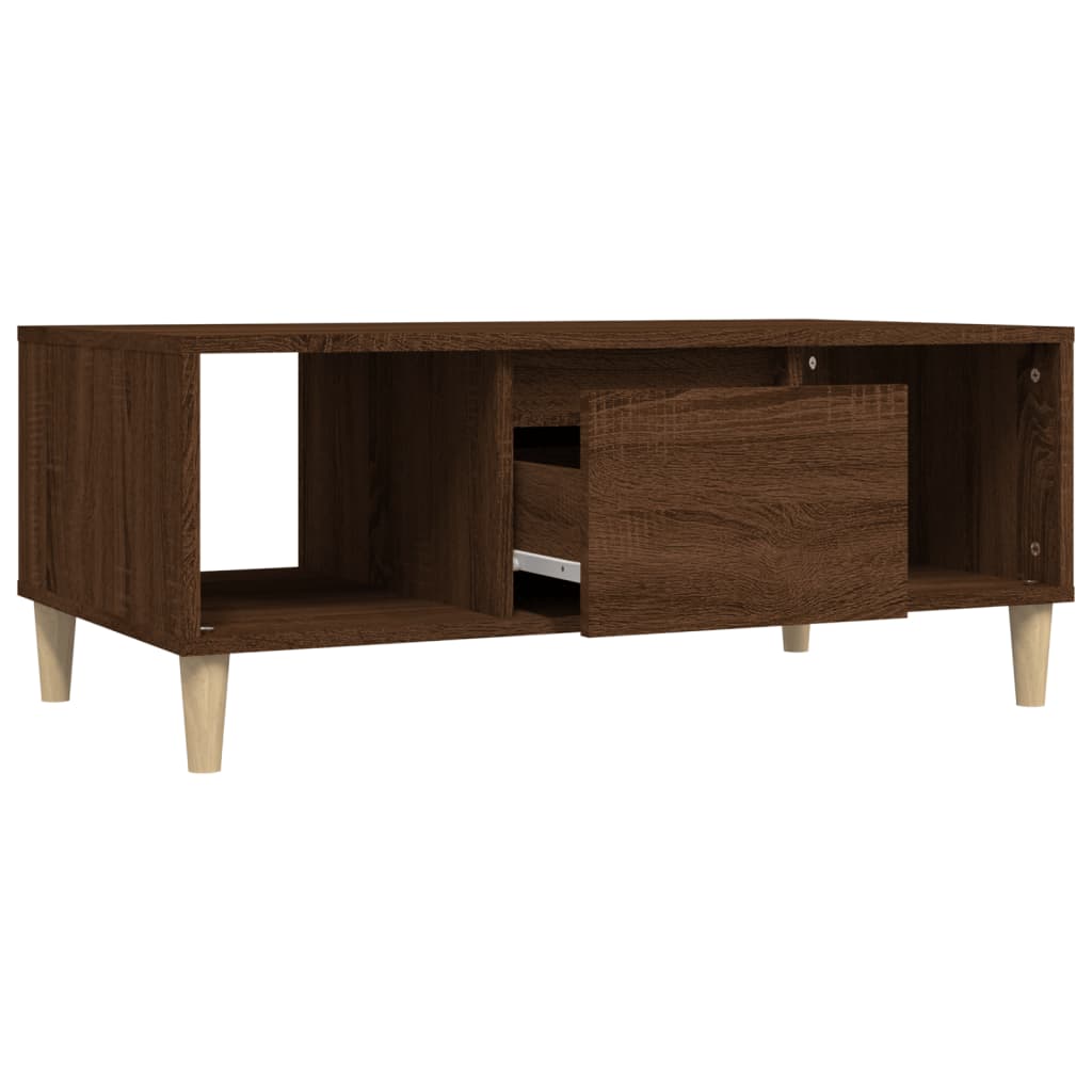 vidaXL Table basse Chêne marron 90x50x36,5 cm Bois d'ingénierie