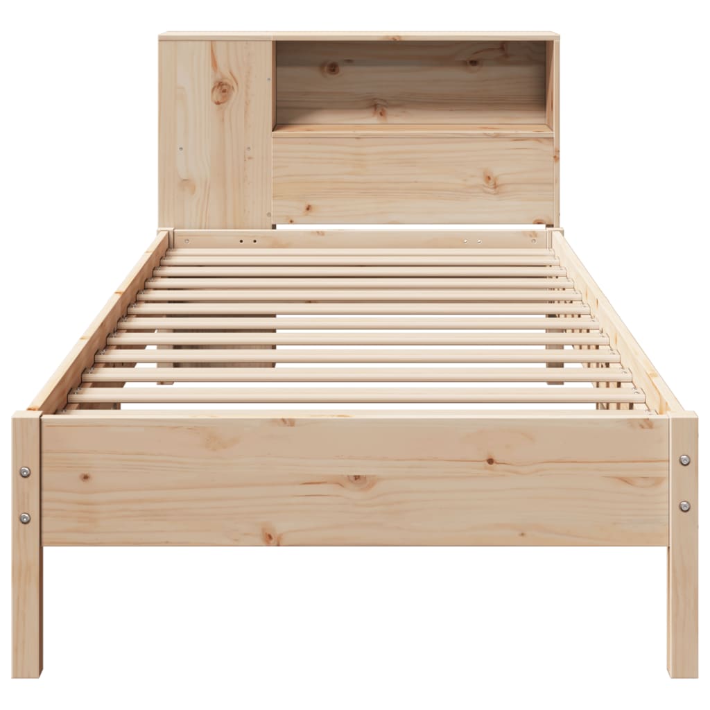 vidaXL Lit bibliothèque sans matelas 90x190 cm bois de pin massif