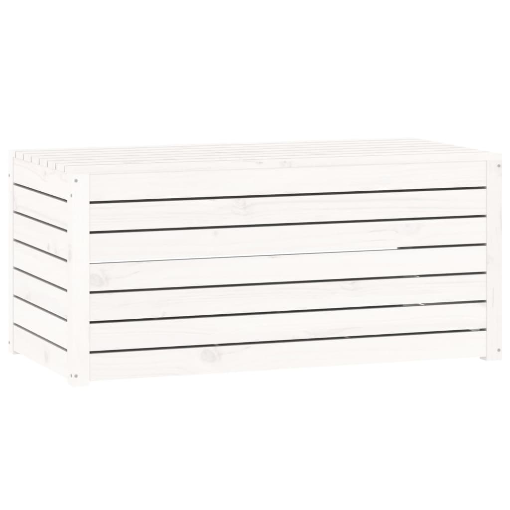 vidaXL Boîte de jardin blanc 101x50,5x46,5 cm bois massif de pin