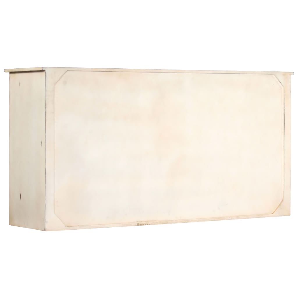 vidaXL Buffet Blanc 160x40x80 cm Bois de manguier massif