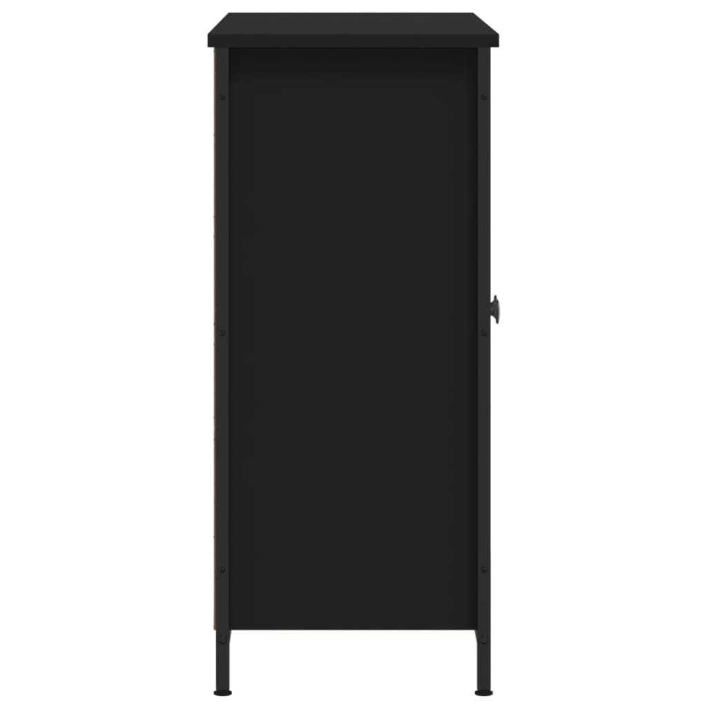 vidaXL Buffet noir 100x33x75 cm bois d'ingénierie