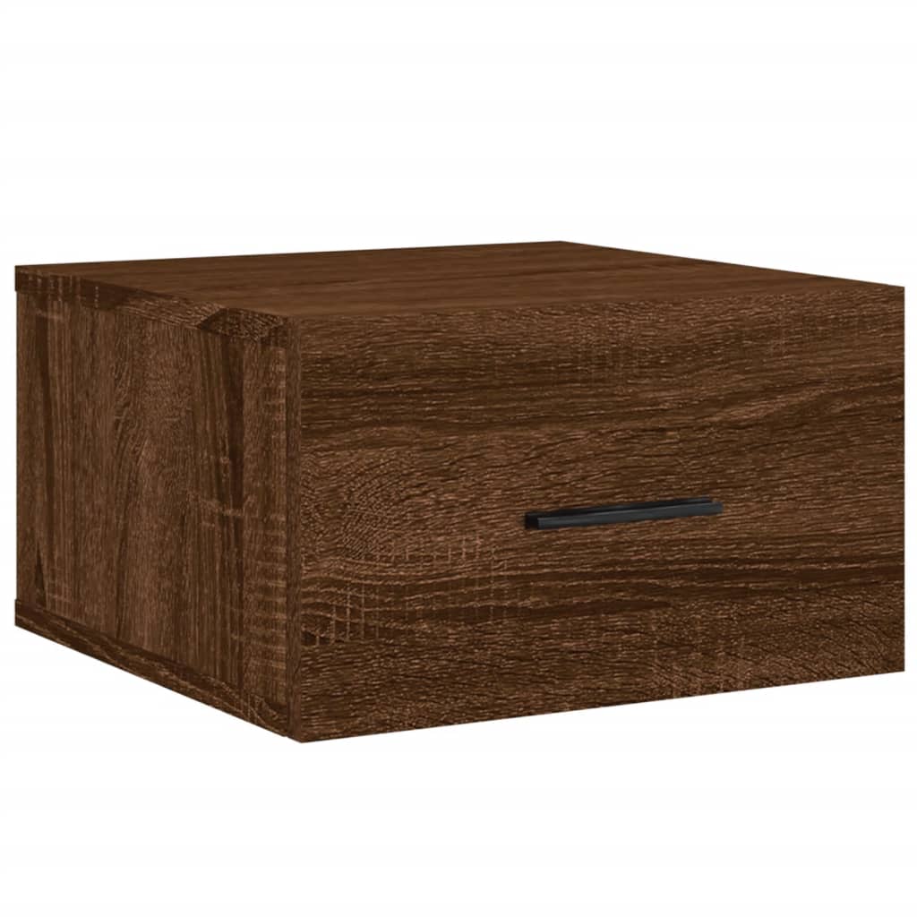 vidaXL Table de chevet murale chêne marron 35x35x20 cm