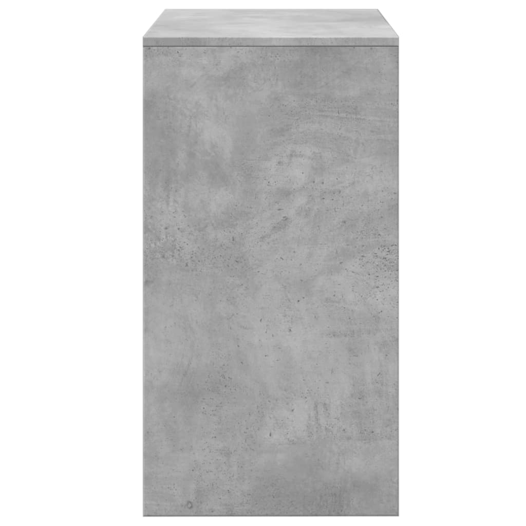 vidaXL Coiffeuse et tabouret gris béton 60x40x113,5 cm