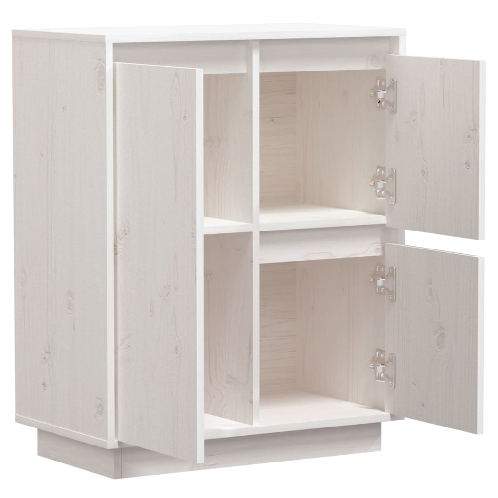 vidaXL Buffet Blanc 60x34x75 cm Bois massif de pin