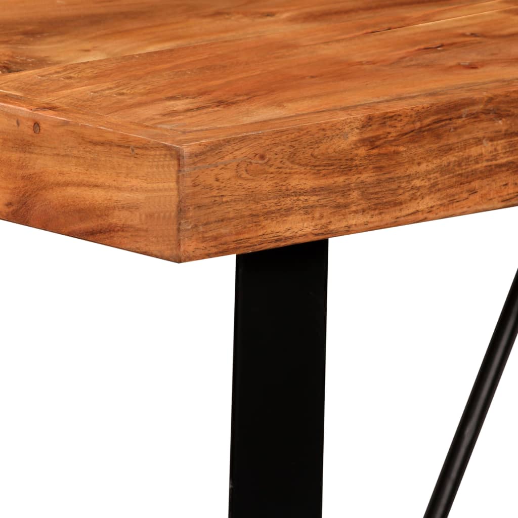 vidaXL Table de bar Bois massif d'acacia 120x60x107 cm