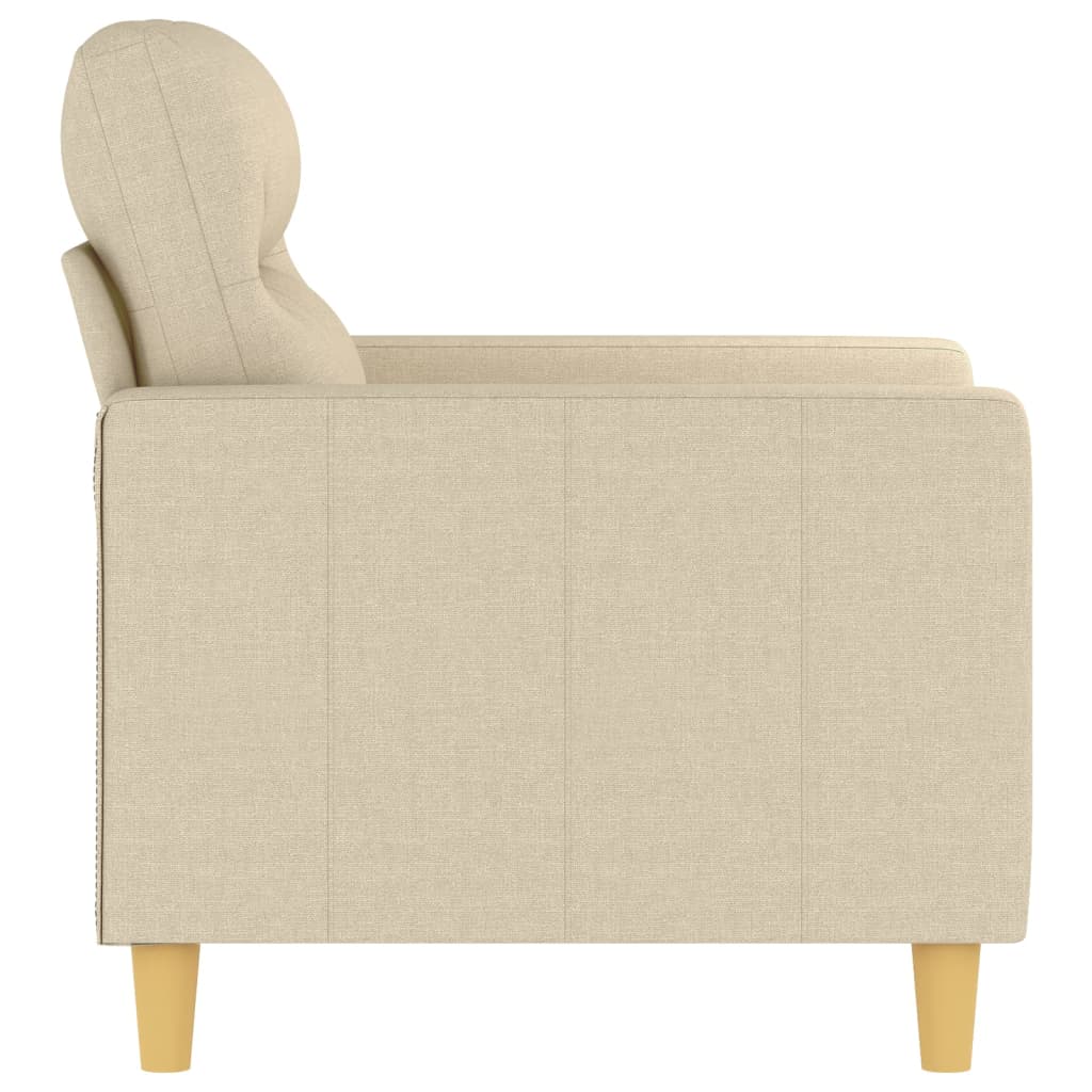 vidaXL Fauteuil Crème 60 cm Tissu