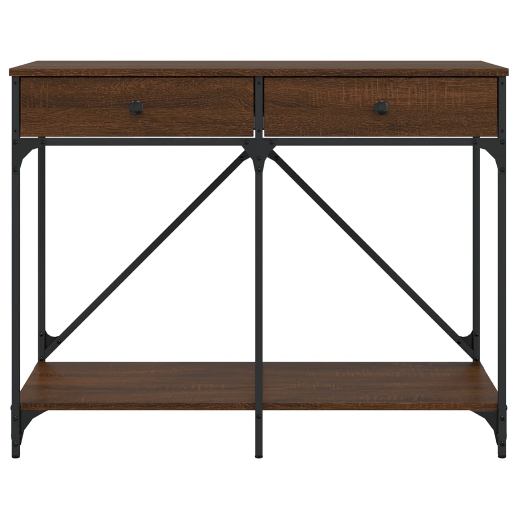 vidaXL Table console chêne marron 100x39x78,5 cm bois d'ingénierie