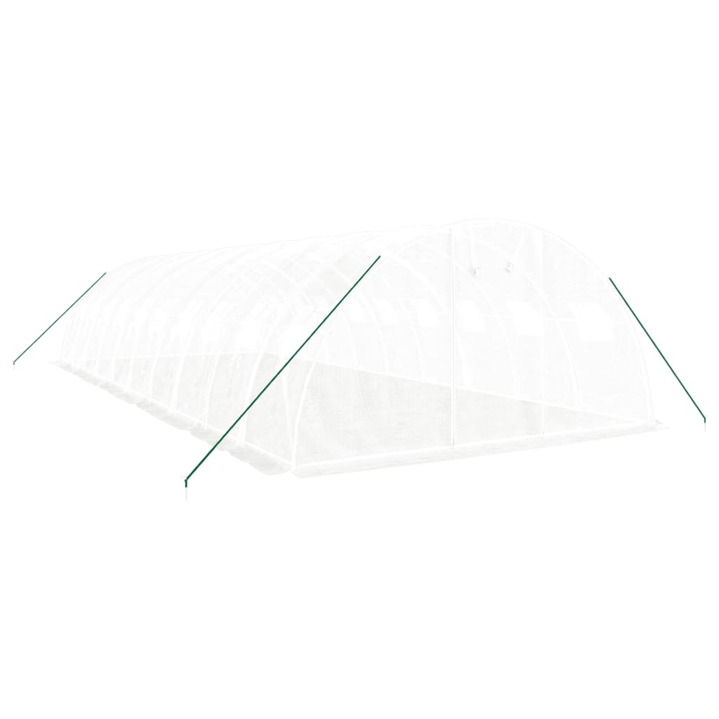 vidaXL Serre avec cadre en acier blanc 40 m² 10x4x2 m