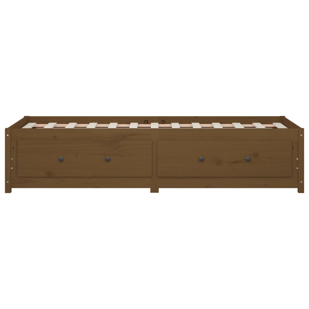 vidaXL Lit de jour Marron miel 90x190 cm Simple Bois de pin massif