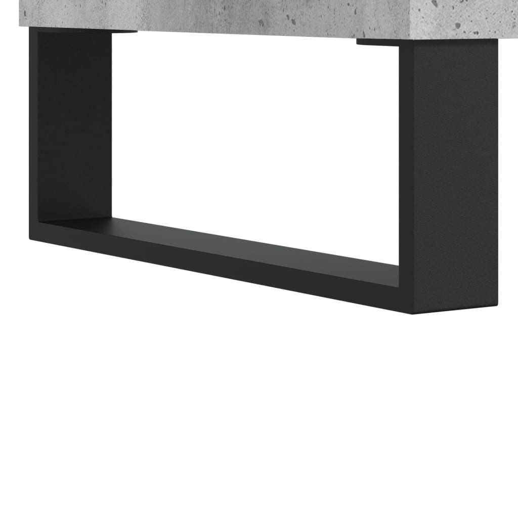 vidaXL Buffet haut Gris béton 34,5x34x180 cm Bois d'ingénierie