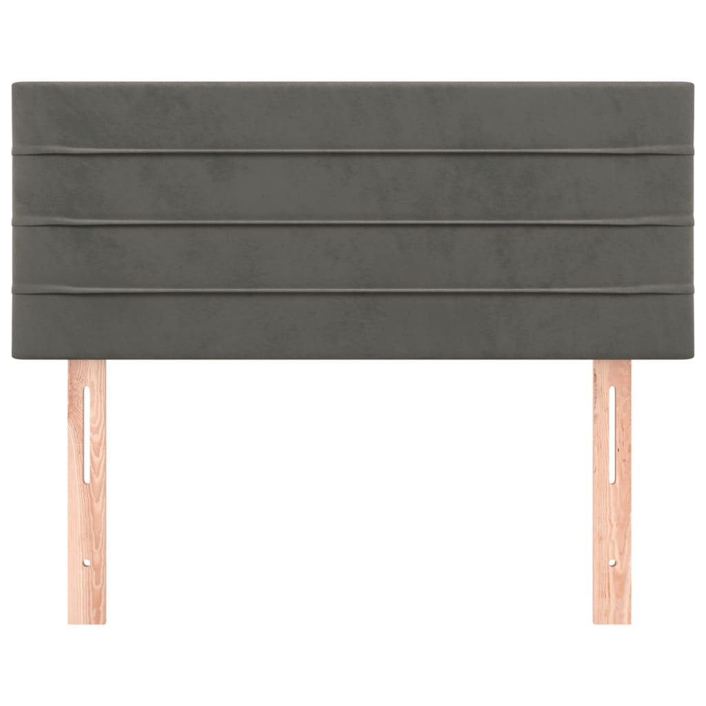 vidaXL Tête de lit Gris foncé 100x5x78/88 cm Velours