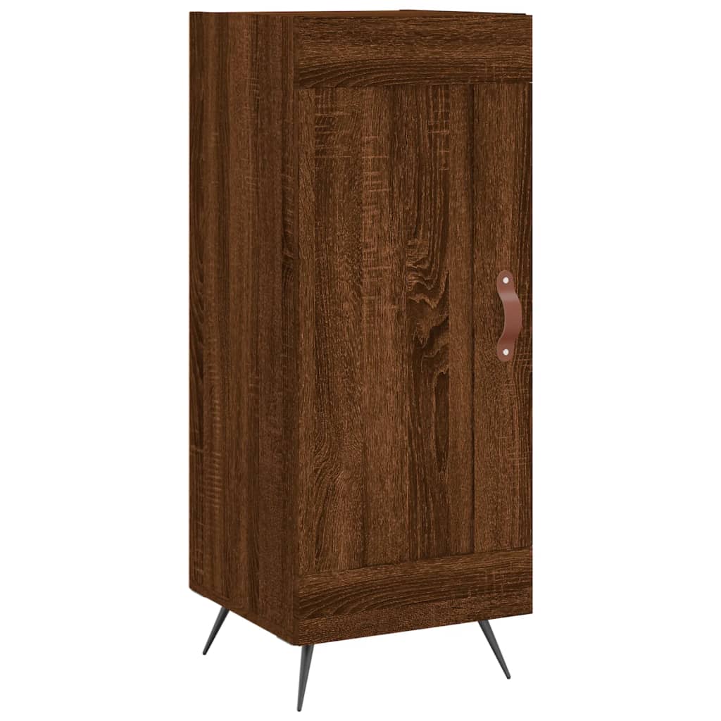 vidaXL Buffet haut Chêne marron 34,5x34x180 cm Bois d'ingénierie