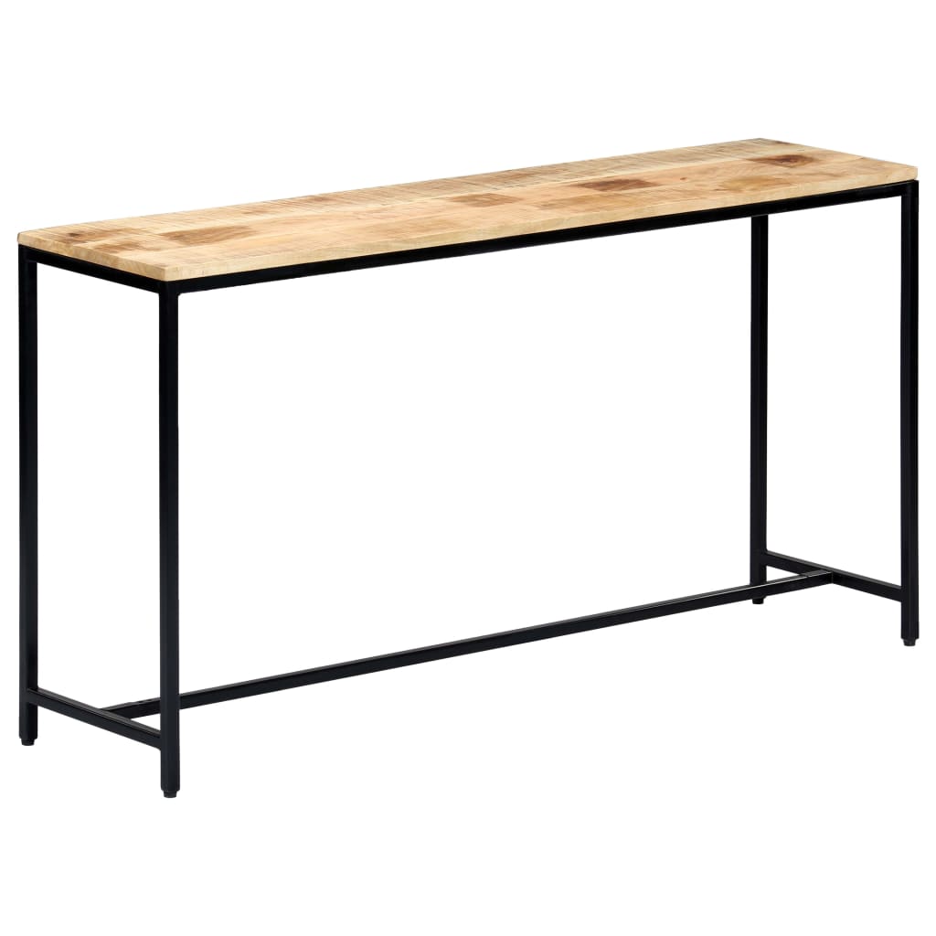 vidaXL Table console 140 x 35 x 76 cm Bois de manguier massif brut