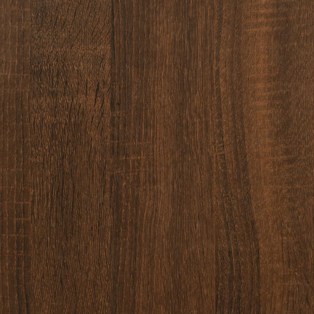 vidaXL Cadre de lit chêne marron 135x190 cm bois d'ingénierie