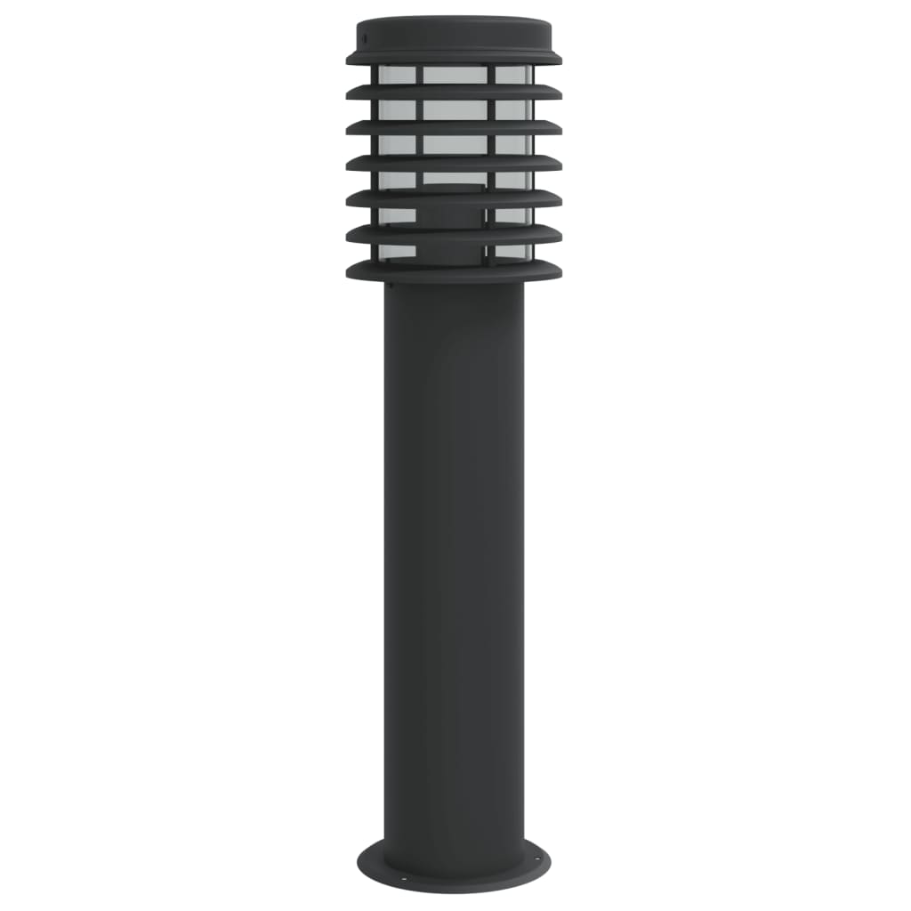 vidaXL Lampadaire d'extérieur noir 60 cm acier inoxydable