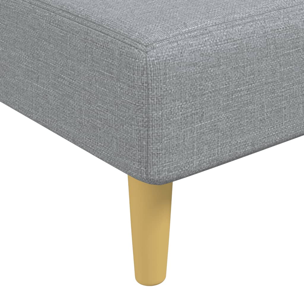 vidaXL Canapé-lit en forme de L gris clair 279x140x70 cm tissu