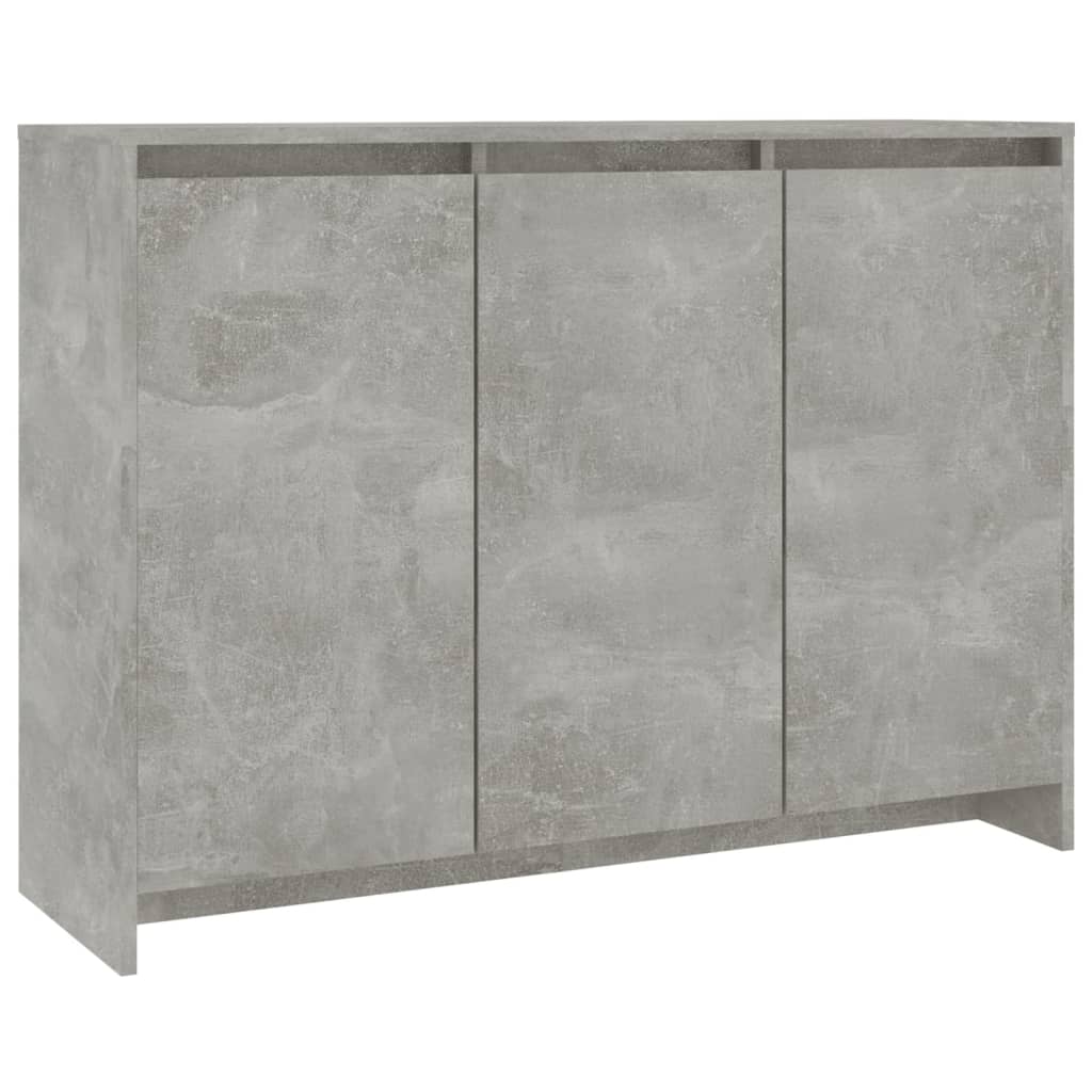 vidaXL Buffet Gris béton 102x33x75 cm Bois d'ingénierie