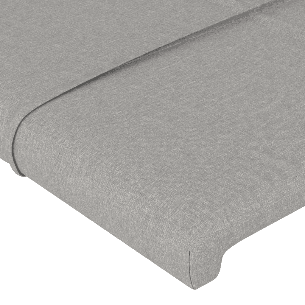 vidaXL Sommier à lattes de lit avec matelas Gris clair 90x200 cm Tissu