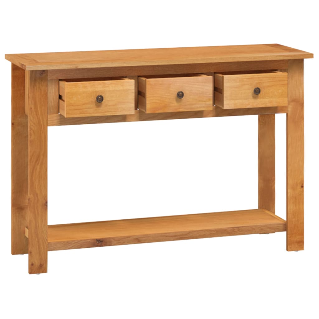 vidaXL Table console 110x35x75 cm Bois de chêne solide