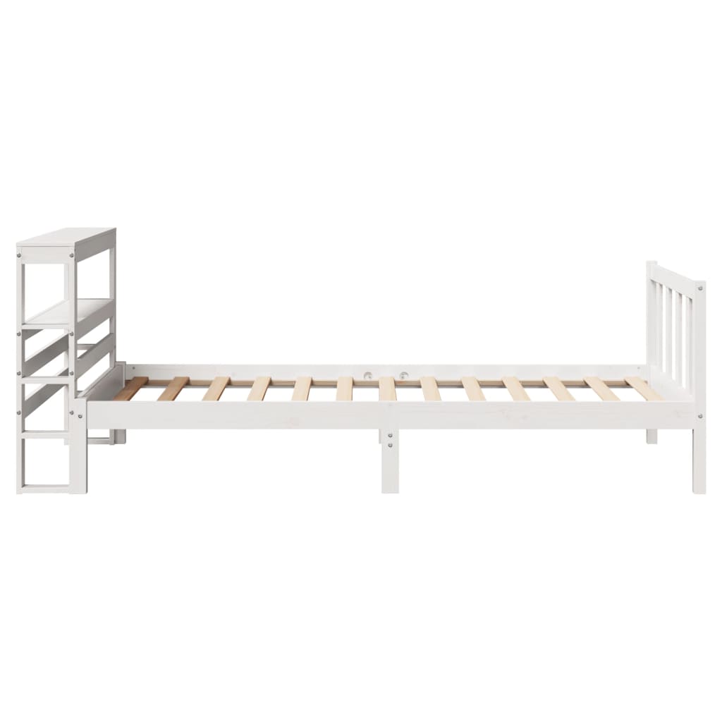 vidaXL Cadre de lit sans matelas blanc 100x200 cm bois de pin massif