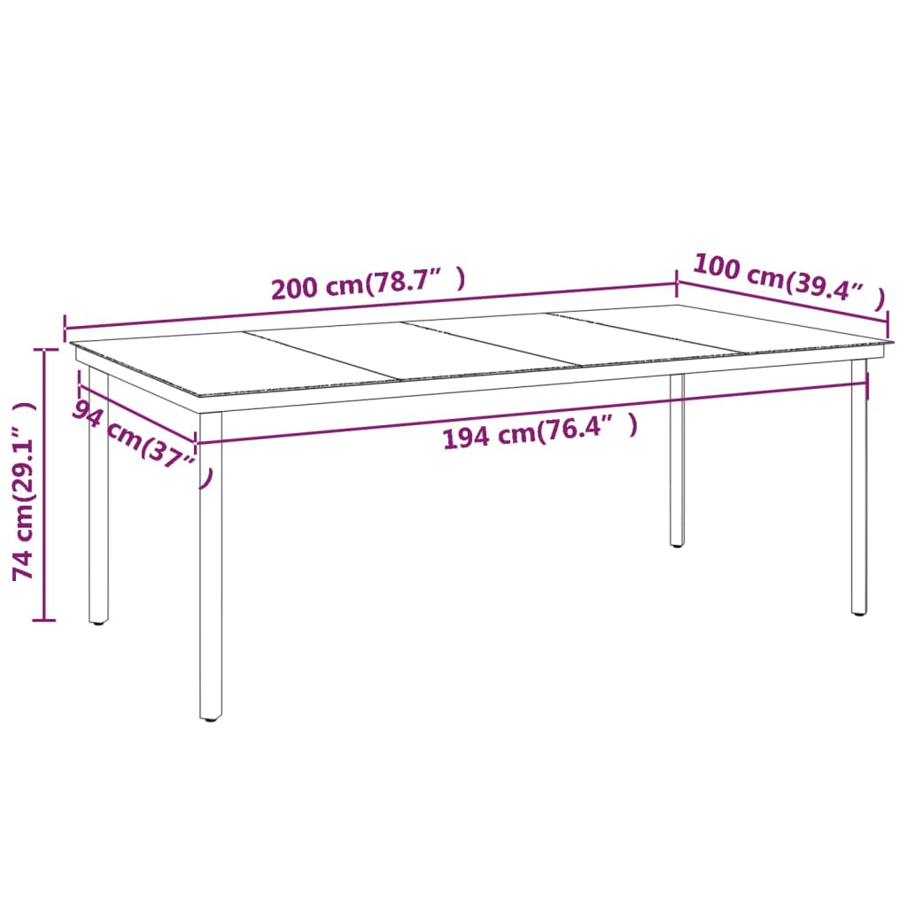 vidaXL Ensemble à manger de jardin avec coussins 9 pcs Gris