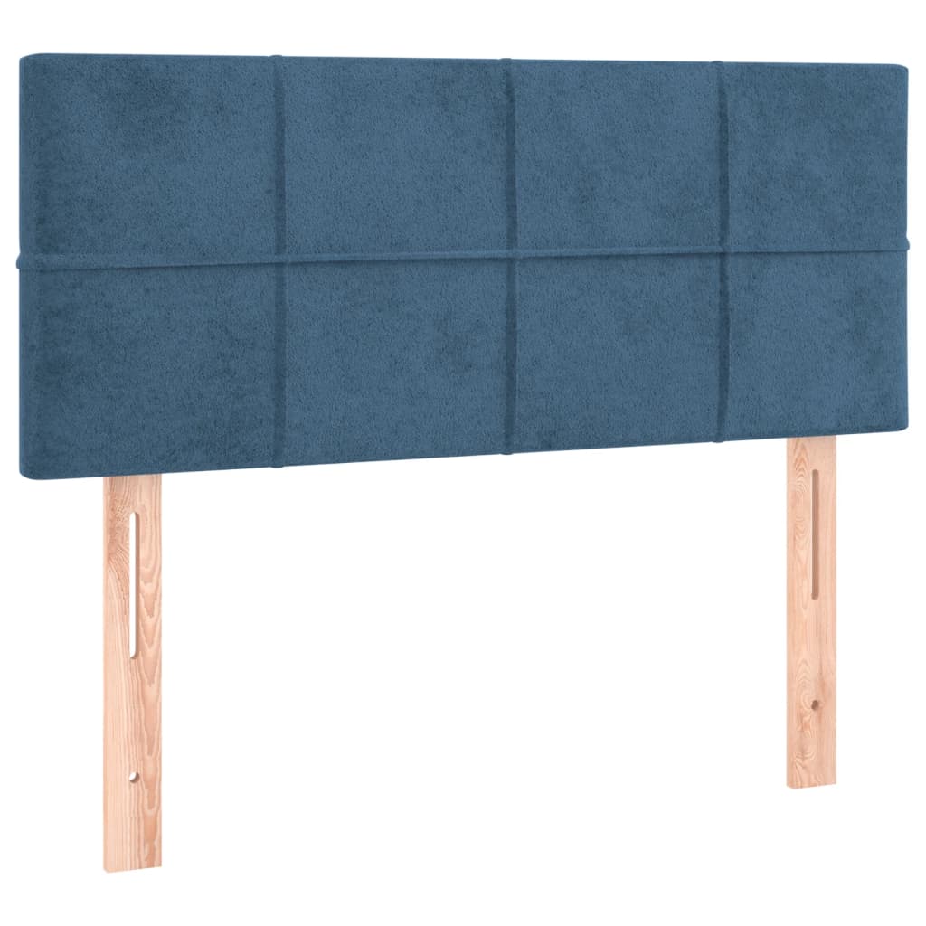 vidaXL Tête de lit Bleu foncé 100x5x78/88 cm Velours