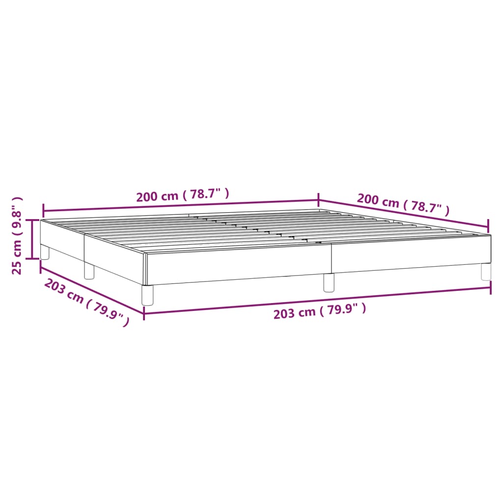 vidaXL Cadre de lit sans matelas noir 200x200 cm similicuir