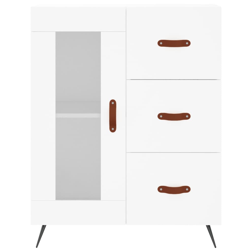 vidaXL Buffet haut Blanc 69,5x34x180 cm Bois d'ingénierie