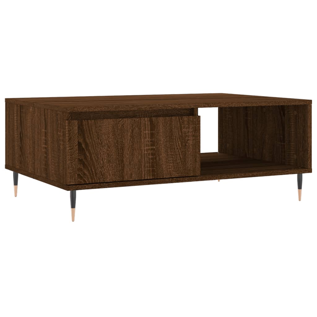 vidaXL Table basse chêne marron 90x60x35 cm bois d'ingénierie