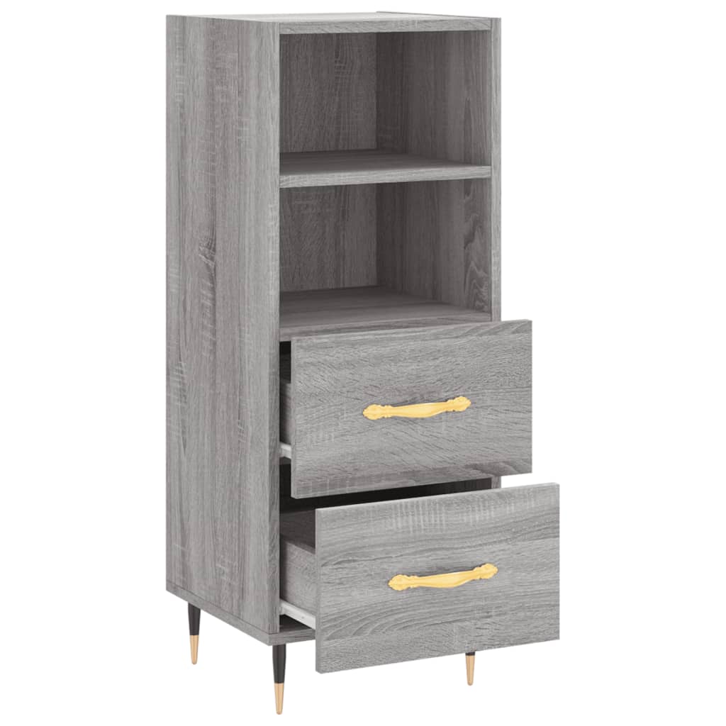 vidaXL Buffet Sonoma gris 34,5x34x90 cm Bois d'ingénierie