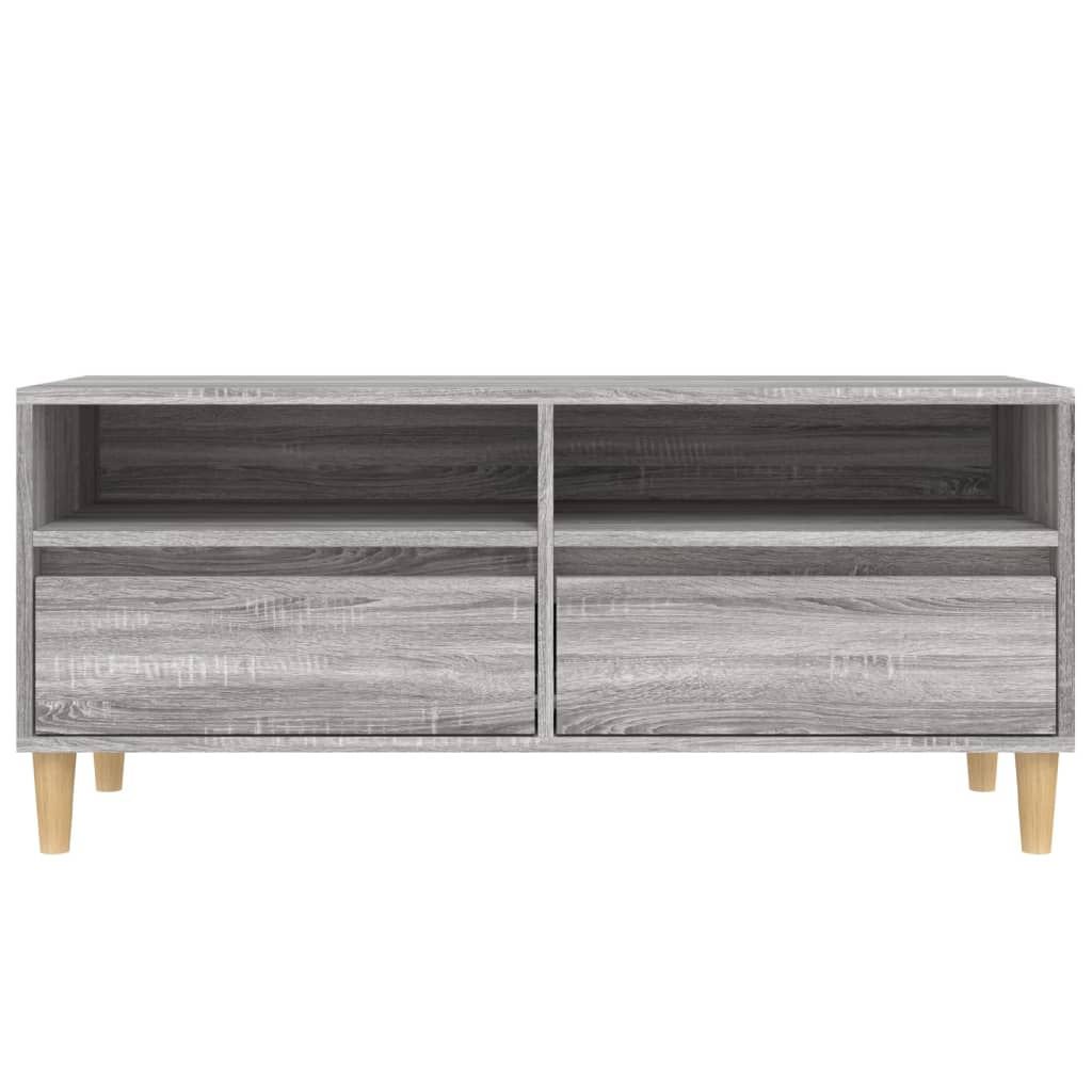 vidaXL Meuble TV sonoma gris 100x34,5x44,5 cm bois d'ingénierie