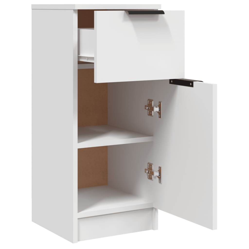 vidaXL Buffets 2 pcs blanc 30x30x70 cm bois d'ingénierie