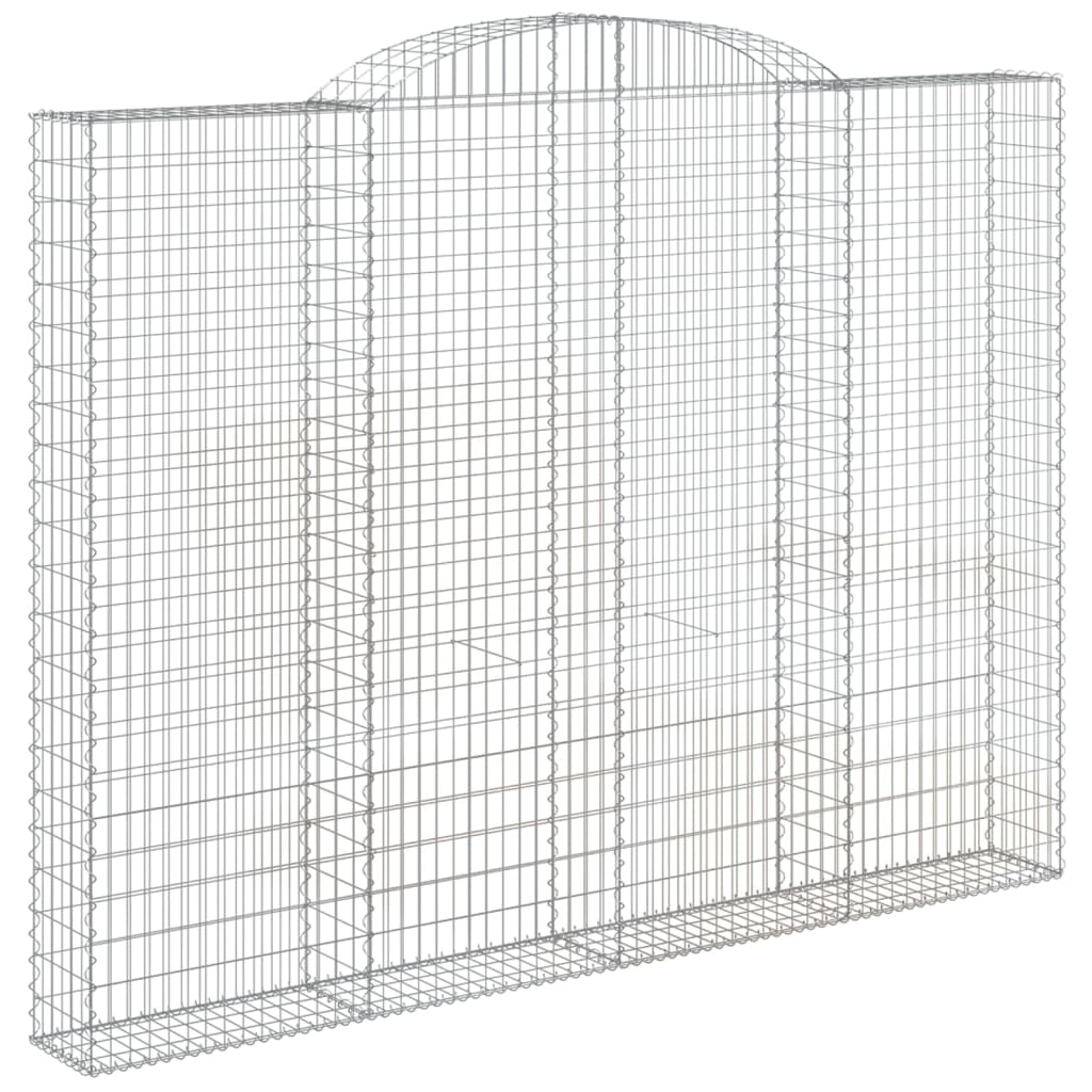 vidaXL Paniers à gabions arqués 4 pcs 300x30x220/240 cm fer galvanisé