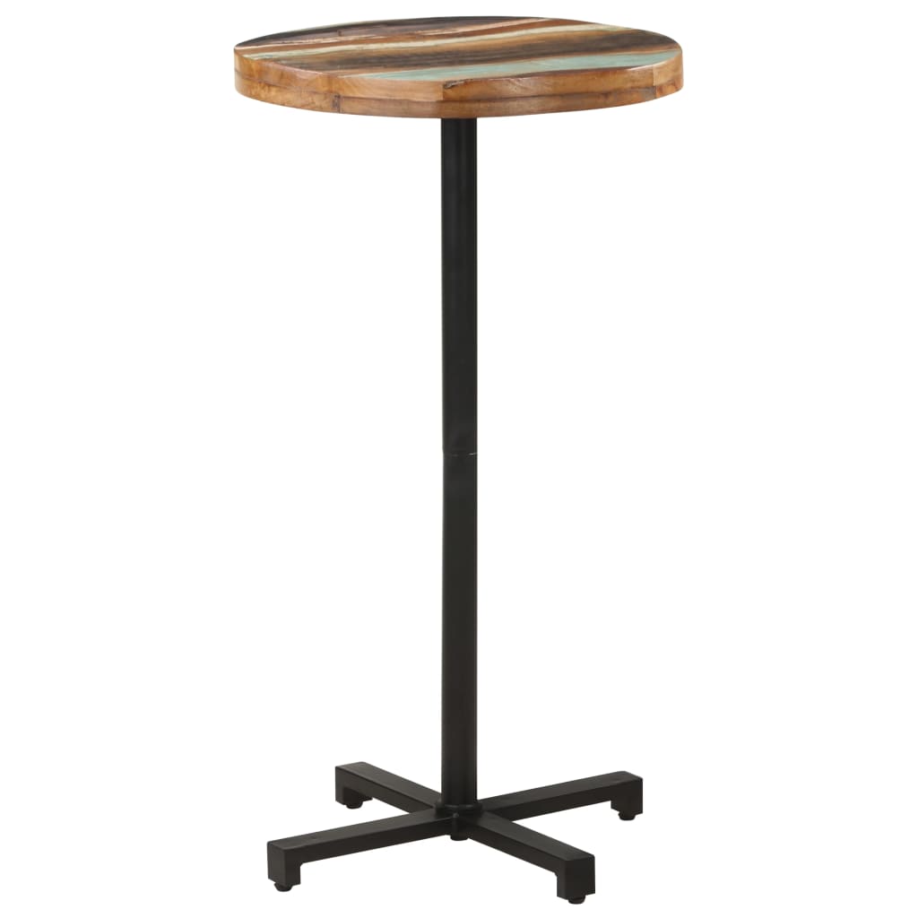 vidaXL Table de bistro Carrée Ø60x110 cm Bois de récupération massif