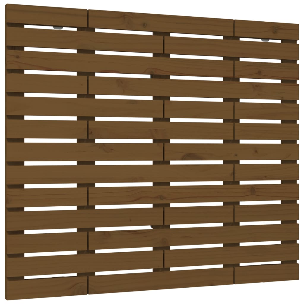 vidaXL Tête de lit murale Marron miel 106x3x91,5 cm Bois massif de pin