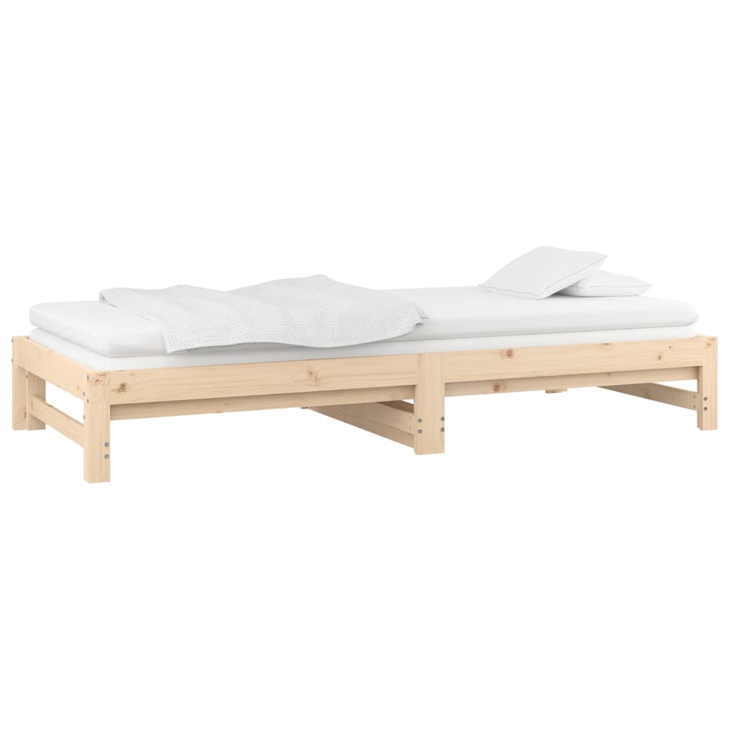 vidaXL Lit coulissant sans matelas 2x(90x200) cm Bois de pin massif