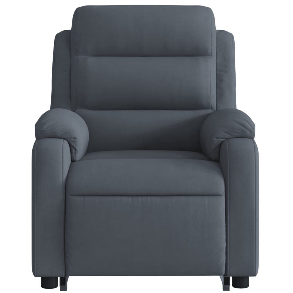 vidaXL Fauteuil inclinable de massage électrique gris foncé velours