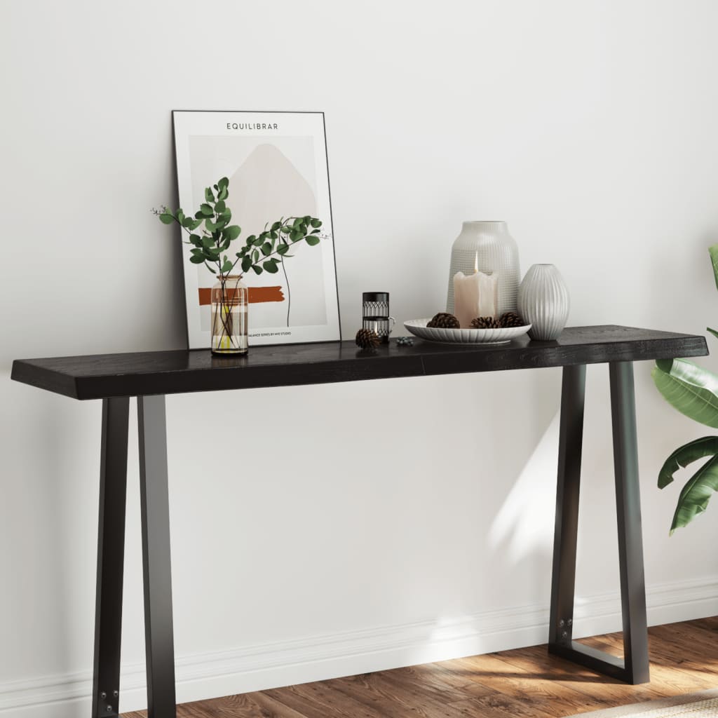 vidaXL Dessus de table bois massif traité bordure assortie