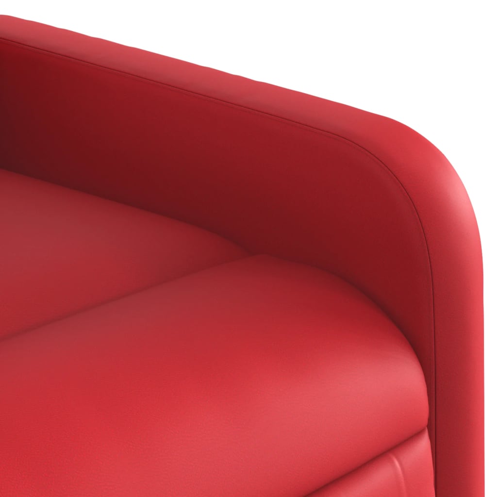 vidaXL Fauteuil inclinable de massage Rouge Similicuir