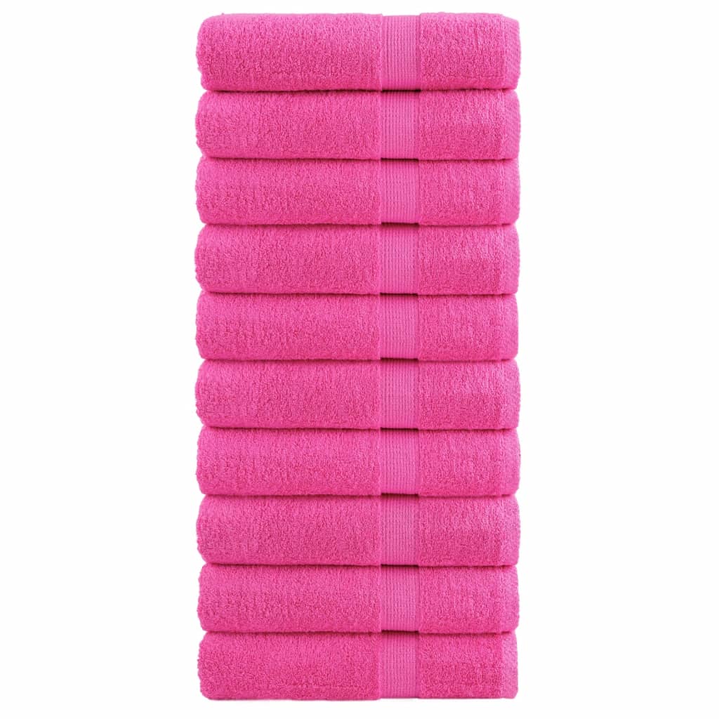 vidaXL Serviettes de douche de qualité supérieure SOLUND 10 pcs rose