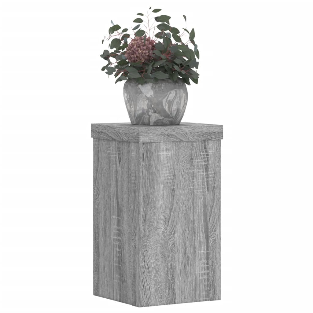 vidaXL Supports pour plantes 2 pcs sonoma gris bois d'ingénierie