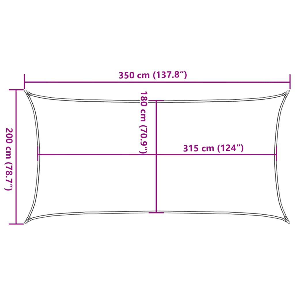 vidaXL Voile d'ombrage 160 g/m² rectangulaire sable 2x3,5 m PEHD