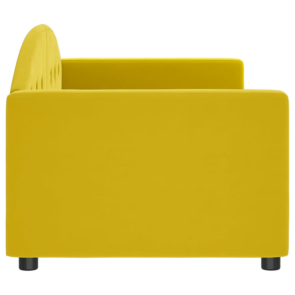 vidaXL Lit de repos sans matelas jaune 80x200 cm velours