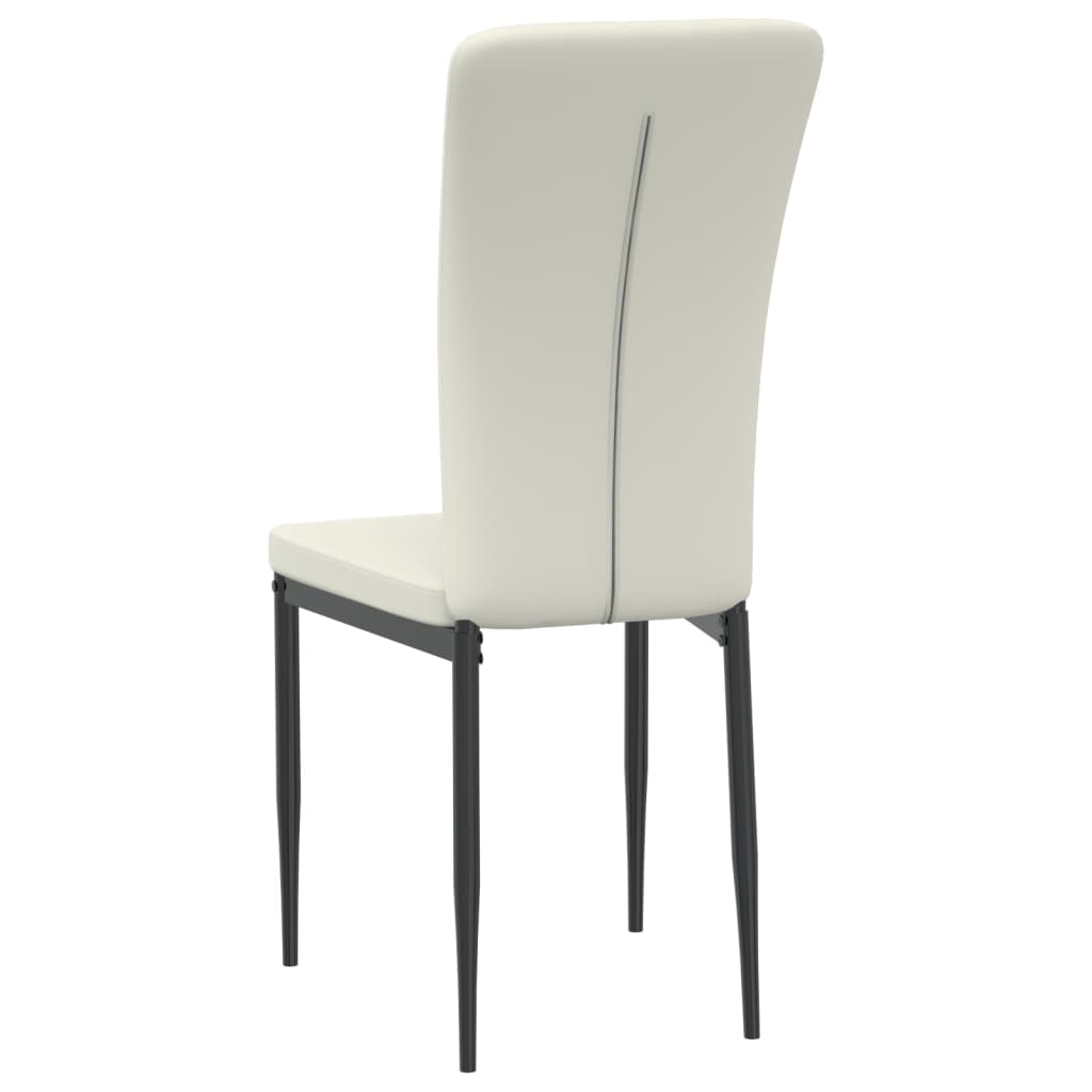 vidaXL Chaises à manger lot de 4 Crème Velours