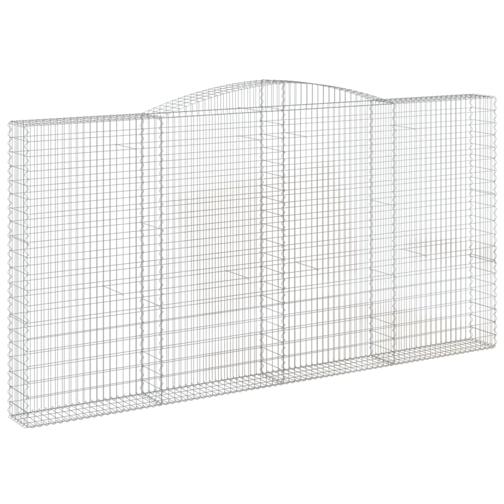 vidaXL Paniers à gabions arqués 6 pcs 400x30x200/220 cm Fer galvanisé