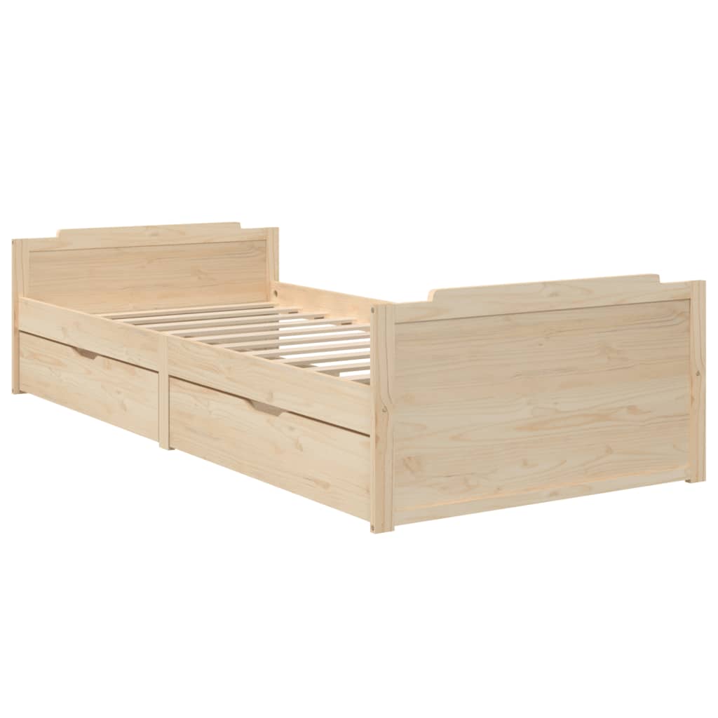 vidaXL Cadre de lit sans matelas bois de pin massif 90x200 cm