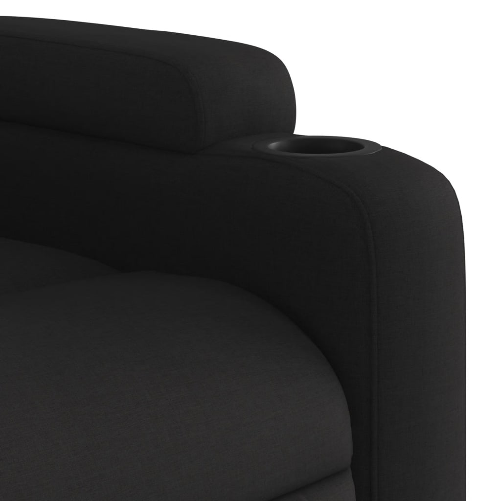 vidaXL Fauteuil inclinable noir tissu